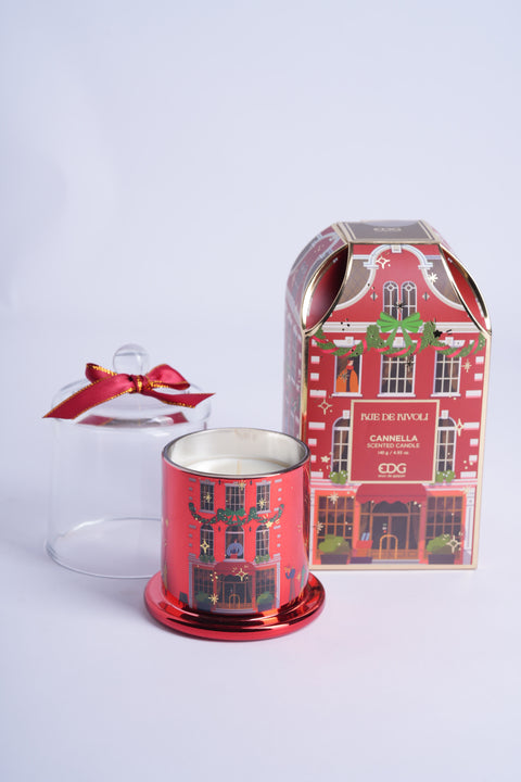 Christmas Decorations: ornaments, string lights, candles