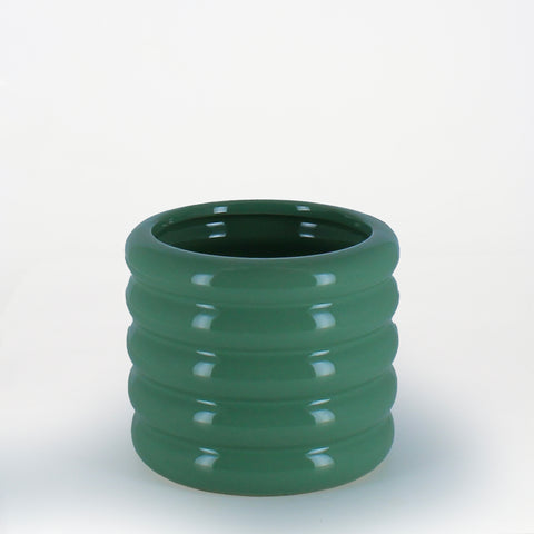 Evergreen Ripple Ceramic Planter