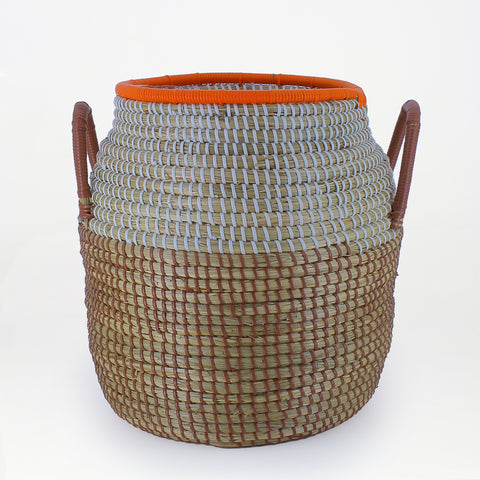 Two-Tone Woven Basket
