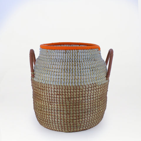 Two-Tone Woven Basket