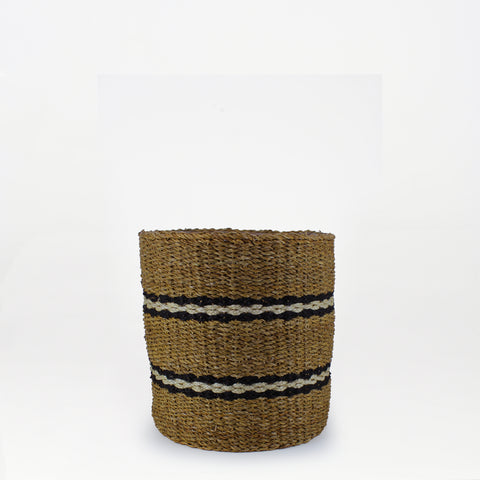 Striped Woven Basket