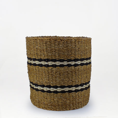 Striped Woven Basket