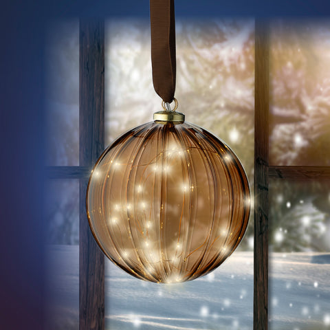 Amber Glow LED Ornament
