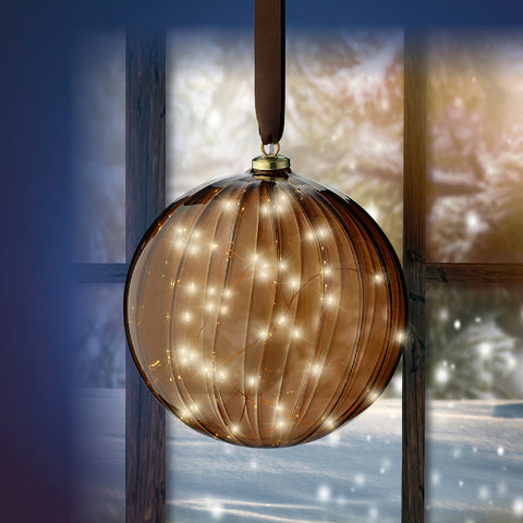 Amber Glow LED Ornament