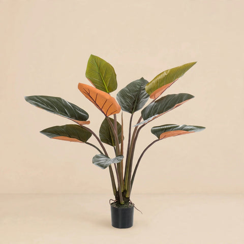 Artificial Red Philodendron