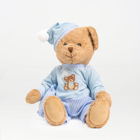 Bear in Blue Pyjamas with Cushion