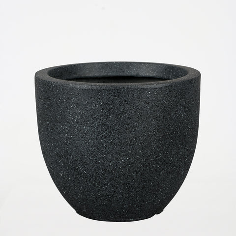 Black Cement Pot