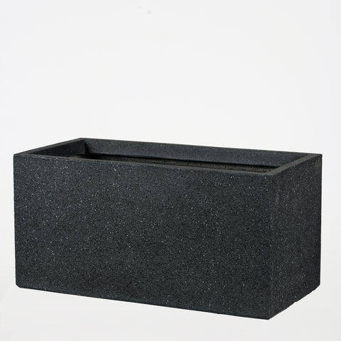 Rectangular Cement Pot -Black