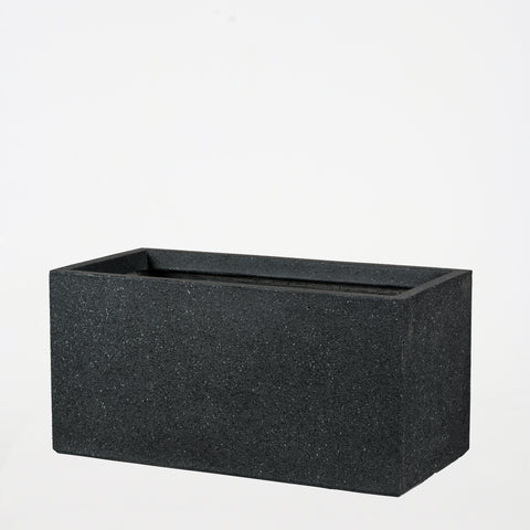 Rectangular Cement Pot -Black