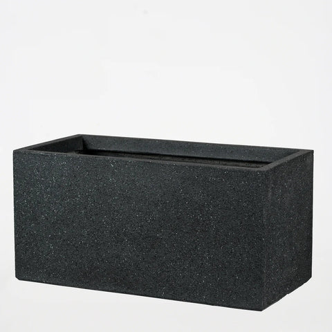 Rectangular Cement Pot -Black