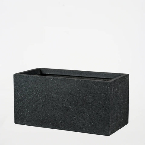 Rectangular Cement Pot -Black