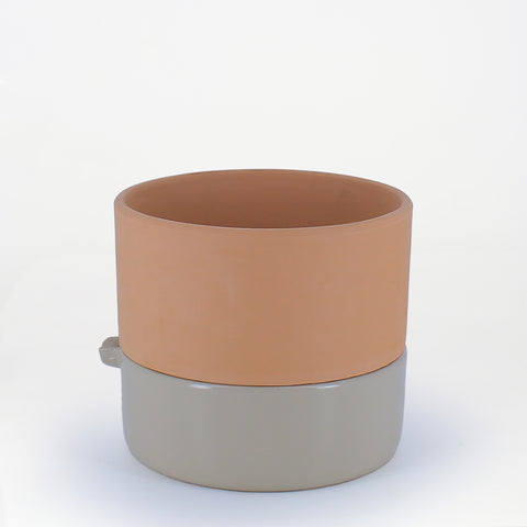 Sandstone Self-Watering Duo-Tone Planter