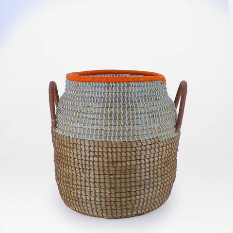 Two-Tone Woven Basket