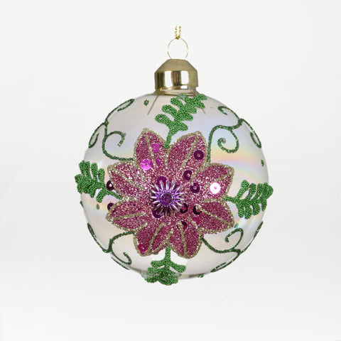 Sparkling Poinsettia Ornament
