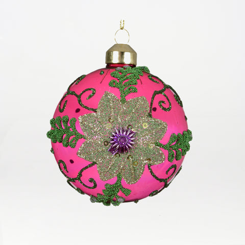 Sparkling Poinsettia Ornament
