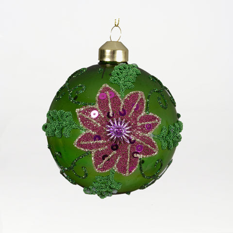Sparkling Poinsettia Ornament